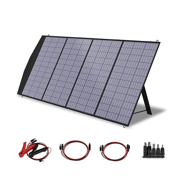 ALLPOWERS Vikbar solpanel 200W med MC-4-utgång för portabel kraftstation, SP033
