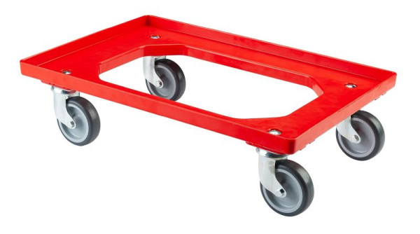 BS-rullar transportrulle för lådor 60x40 cm, röd, T.-ROLLER.1R