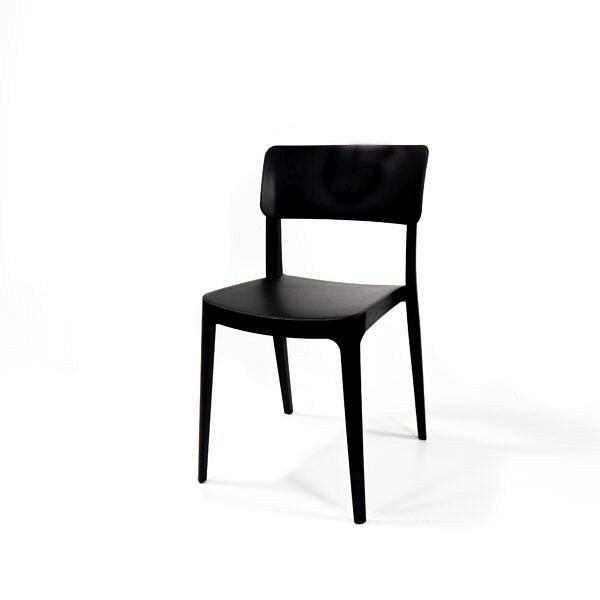 VEBA Wing Chair Svart, staplingsstol plast, 50916