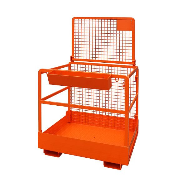 Eichinger industrikorg för gaffeltruck 2 personer, bred sida, ren orange, 10730700000100