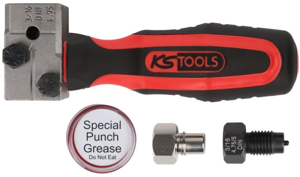 KS Tools FLAREFIXeco 4,75 mm universalbromslina utvidgningsverktygssats, 4 delar, 122.1215