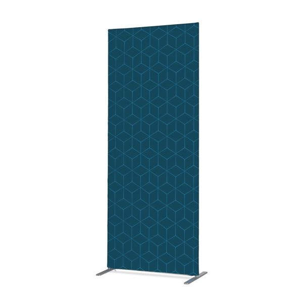 Showdown-skärmar Textil rumsavdelare dekoration 85-200 Hexagon Blue, ZBSLIM085-200-DSI13