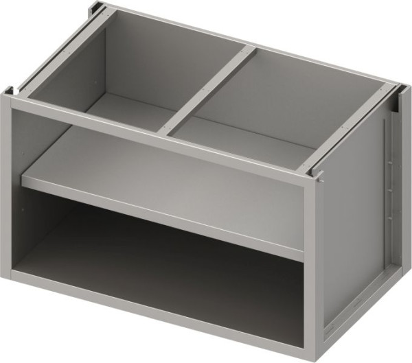 Stalgast underskåpslåda i rostfritt stål version 2.0 öppen, med mellanhylla, baskonstruktion 1600x640x660 mm, BX16650F