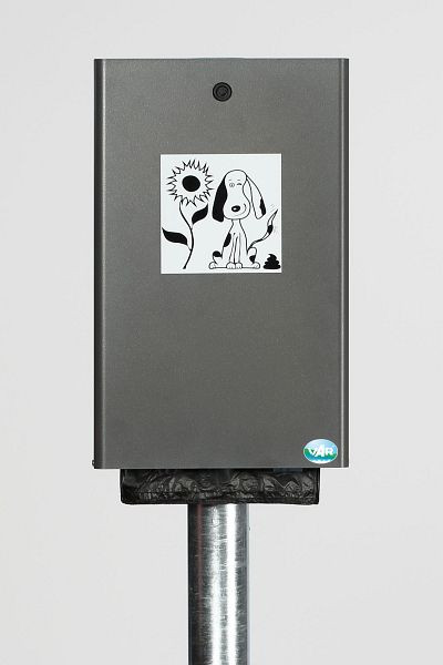 VAR dispenser för hundavfallspåsar DS 2, metallic grå, 21191