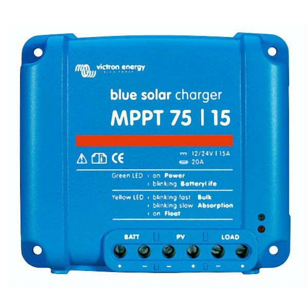 Victron Energy BlueSolar MPPT laddningsregulator 75/15 12V 24V 15A, 1-67-008520