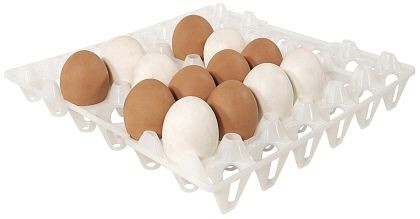 Kontaktbricka för 30 ägg, vit, 8034/030