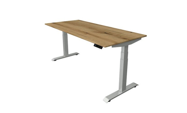 Kerkmann sitt-stå bord B 1800 x D 800 mm, elektriskt höj- och sänkbart från 640-1290 mm, ek, 10040755
