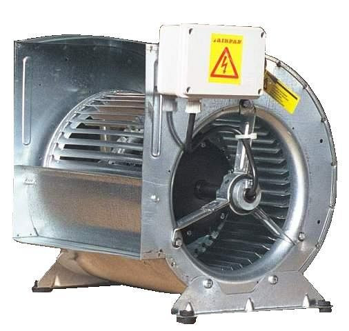 AIRFAN centrifugalfläkt, dubbelsidigt insug med stängd motor IP55, 15 kg, 1~230 V: 0,42 kW 1400 rpm, AK9/7-4M