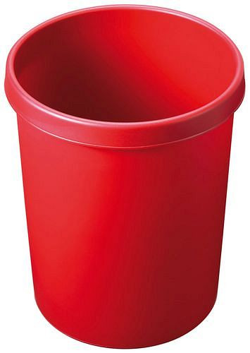 DENIOS stor papperskorg med omgivande greppkant, 30 liters volym, röd, 115-888