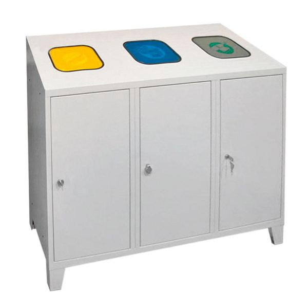ADB återvinningssorteringssystem för tre papperskorgar, 45445