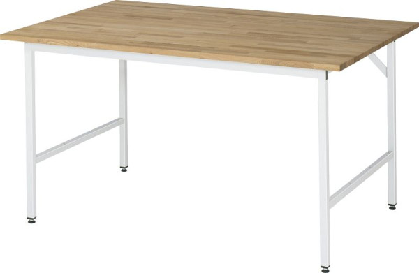 RAU Jerry serie arbetsbord (3030) - höj- och sänkbar skiva i massiv bok, 1500x800-850x1000 mm, 06-500B10-15.12