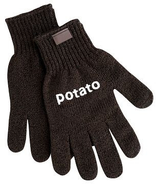 Contacto grönsaksrengöringshandske, brun för potatis POTATIS, förpackning: par, 6537/001