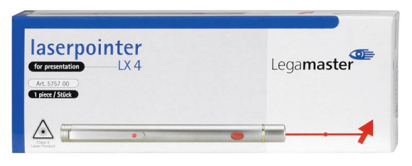Legamaster laserpekare LX4, röd laserpunkt, 7-575700