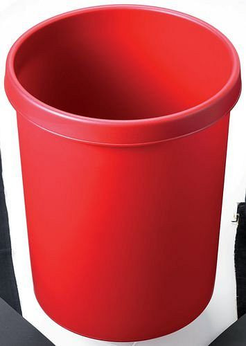DENIOS stor papperskorg med omgivande greppkant, 45 liters volym, röd, 188-994