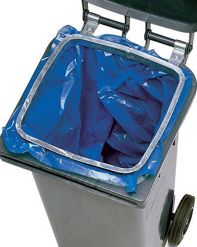 DENIOS kilpåse för stora avfallskärl med en volym på 120 liter, 100 µ, PU: 100 st, blå, 165-476