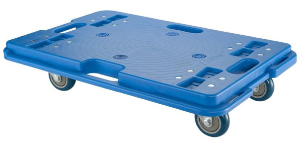 BS-rullar universalrulle 950, blå plast, plåtstorlek 400x600 mm, med 4 blå PU-rullar, kullager, förp: 2 st, A.-ROLLER.950