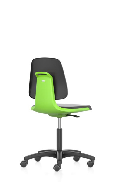 bimos Labsit arbetsstol med hjul, sits H.450-650 mm, Supertec, grönt sittskal, 9123-SP01-3280