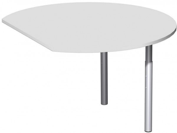 geramöbel förlängningsbord runt med stödfötter, inklusive länkmaterial, höjdjusterbart, 1200x1047x680-820, ljusgrå/silver, N-647207-LS