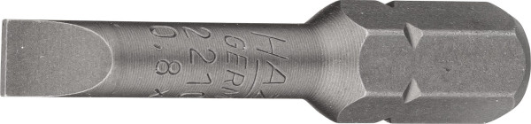 Hazet-bits, massiv sexkant 8 (5/16 tum), slitsad profil, 0,8 x 5,5 mm, 2210-8