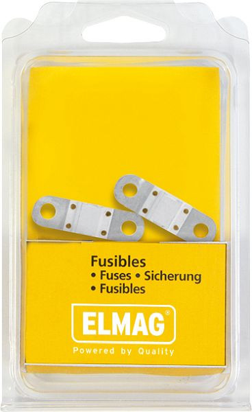 ELMAG aluminiumsäkring 125 A, LxWmm (2 st), för DIAGCHARGER 100.12 HF, GYSFLASH 100.12 HF/102.12 HF, 9505310