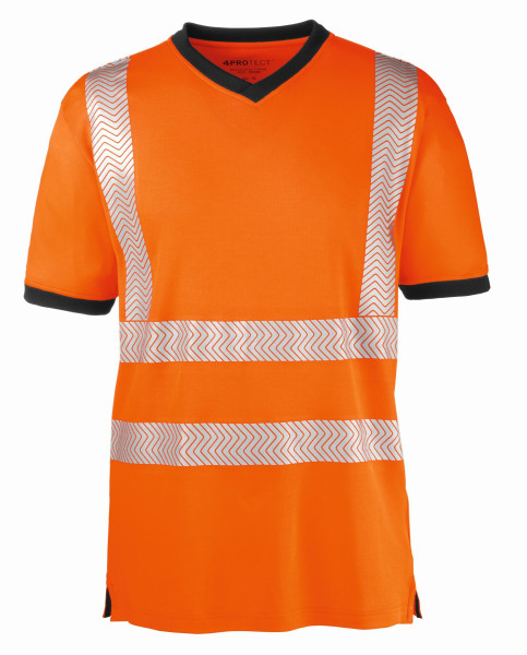 4PROTECT T-shirt MIAMI med hög synlighet, ljus orange/grå, storlek: XS, 10-pack, 3430-XS