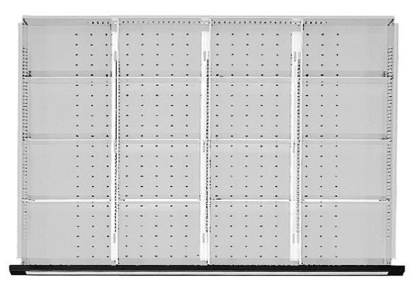 ANKE arbetsbänkar lådavdelare; för låda 900 x 600 mm (BxD); för fronthöjd 90 - 150 mm; 1/4 division, 902.405