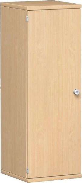 geramöbel dörrskåp 2 dekorativa hyllor, låsbart, lås till höger, 400x425x1152, bok/bok, N-10DR304-BB