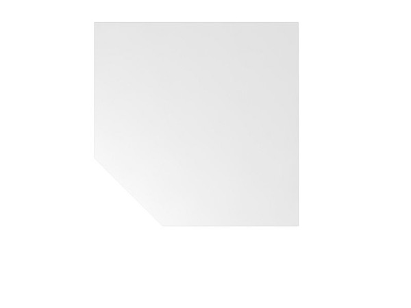 Hammerbacher länkplatta QT12, 120 x 120 cm, platta: vit, 25 mm tjock, fyrkantig form med fasade hörn, stödfot i grafit, VQT12/W/G