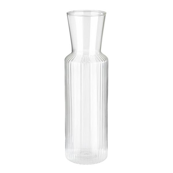 APS glaskaraff -LINES-, Ø 8 cm, höjd: 27 cm, 0,9 liter, glas, korklock, 10738