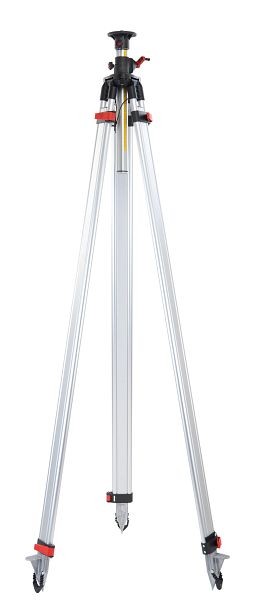 NESTLE lyftstativ aluminium medeltung, självlåsande, 200-394cm, aluminiumhuvud, vattenpass och gummifotkåpa, 13402000