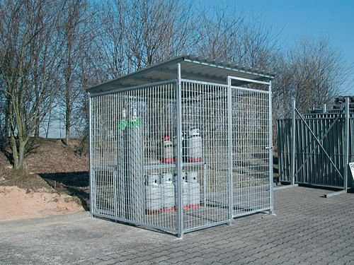 DENIOS gasflaska förvaringsbox 20/15 för 24 flaskor, 157-502