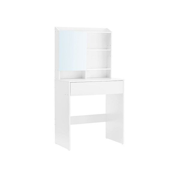 VASAGLE sminkbord med spegel vit, RDT118W01
