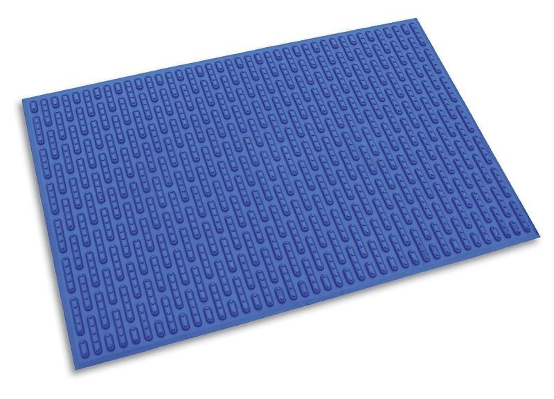 Ergomat Softline blå svetsmattor mot utmattning för renrum, längd 60 cm, bredd 60 cm, SL6060-BLU