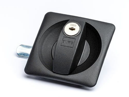 Bedrunka+Hirth handtag skallås vänster med 2 x nycklar, 90° stängning, lika nyckel, 04GSSGS-L-GK