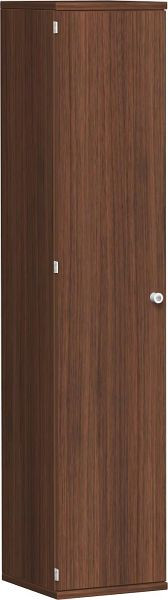 geramöbel dörrskåp 4 dekorativa hyllor, låsbart, lås till höger, 400x425x1920, valnöt/valnöt, N-10DR504-NN