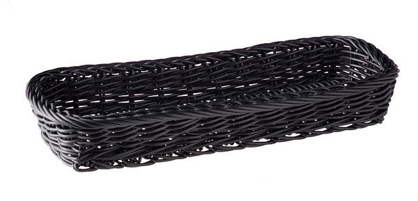 APS bestickkorg -ECONOMIC-, 27 x 10 cm, höjd: 4,5 cm, polypropen, svart, 40009