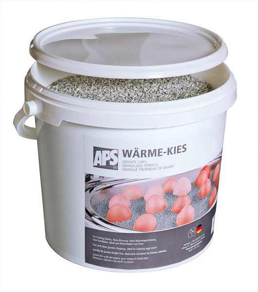 APS värmegrus för skavning av tallrikar, innehåll: 7 kg, fint, rent granitspån, (finkorn), 81116