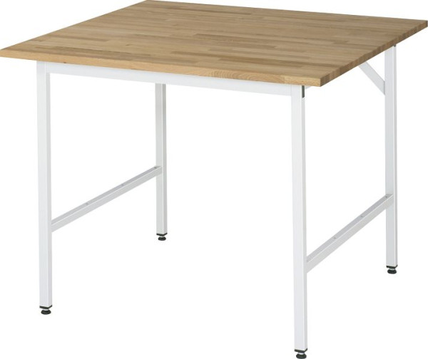 RAU Jerry serie arbetsbord (3030) - höj- och sänkbar skiva i massiv bok, 1000x800-850x1000 mm, 06-500B10-10.12