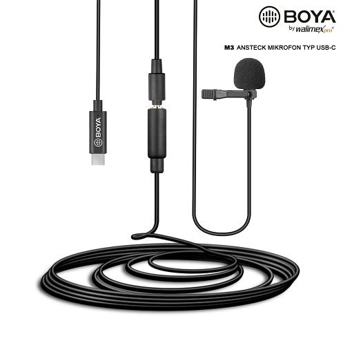 Walimex pro Boya M3 lapelmikrofon typ USB-C, 22919