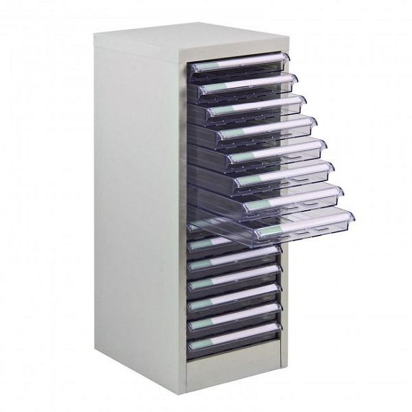 ADB lådlåda SC15, yttermått på metallkroppen (B x D x H): 28 x 35 x 74,5 cm, färg: ljusgrå, pulverlackerad (RAL 7035), 40609