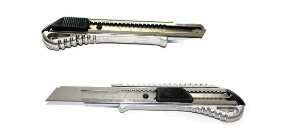 VaGo-Tools mattkniv i aluminium pressgjuten 18 mm skärkniv, PU: 24 delar, MN-1-24_vx