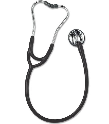 ERKA stetoskop för vuxna med mjuka öronbitar, membransida (dubbelt membran), tvåkanalsrör SENSITIVE, färg: mörkgrå, 525.00005