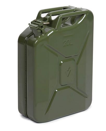 DENIOS transportbehållare av stål, volym 20 liter, olivgrön, med UN-godkännande, 218-953