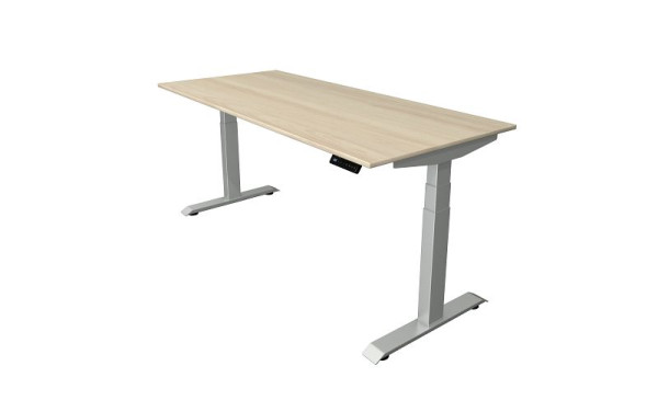 Kerkmann sitt-stå bord B 1800 x D 800 mm, elektriskt höj- och sänkbart från 640-1290 mm, lönn, 10040750