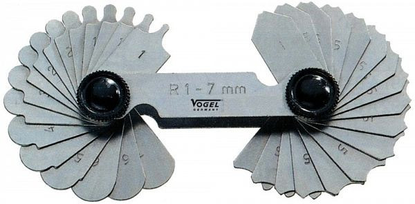 Vogel Germany radiestencil, rostsäker, 1,0 - 7,0 mm, 34 ark, 472115