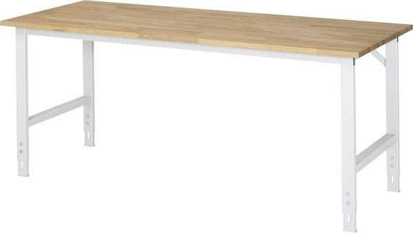 RAU Tom-serien arbetsbord (6030) - höj- och sänkbar, massiv bokskiva, 2000x760-1080x800 mm, 06-625B80-20.12