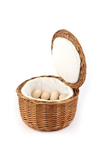 APS äggkorg, Ø 26 cm, höjd: 17 cm, kraftig flätad, för ca 20 ägg, 30299
