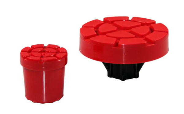 Busching clip-on monteringshjälpsats för domkraft, 120, 30 mm och 60, 30 mm, röd, 500 kg lastkapacitet, 100607