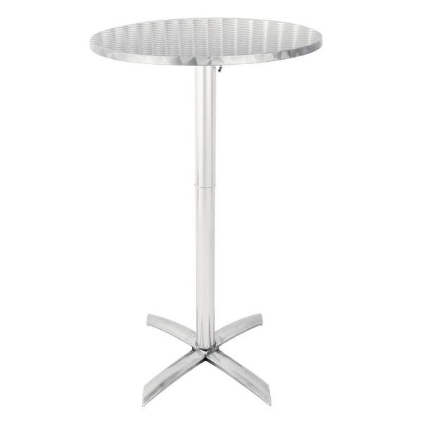 Bolero runt hopfällbart högt bord rostfritt stål 60cm, GR396