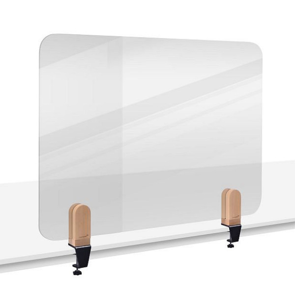 Legamaster ELEMENTS transparent bordsvägg 60x80cm akryl inkl 2 bordsklämmor, 7-209710